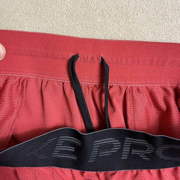 Nike Shorts Mens Large Pink Red Pro Athletic Workout Gym Short Swoosh Logo Adult - Picture 8 of 13